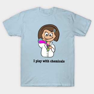 Girl playing with chemicals T-Shirt